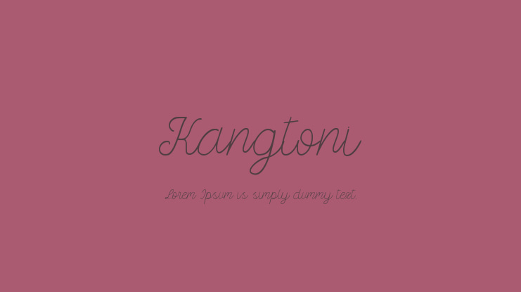Kangtoni Font