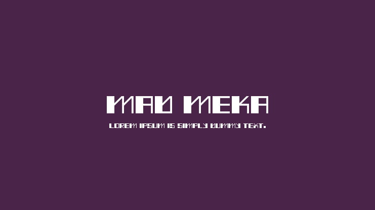 Mad Meka Font