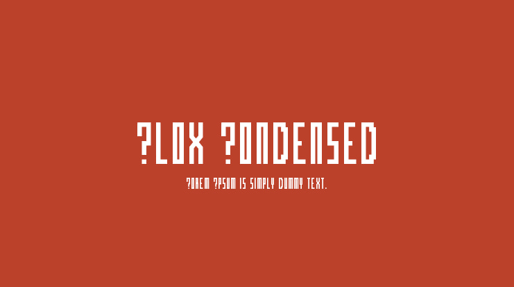 Blox Condensed Font