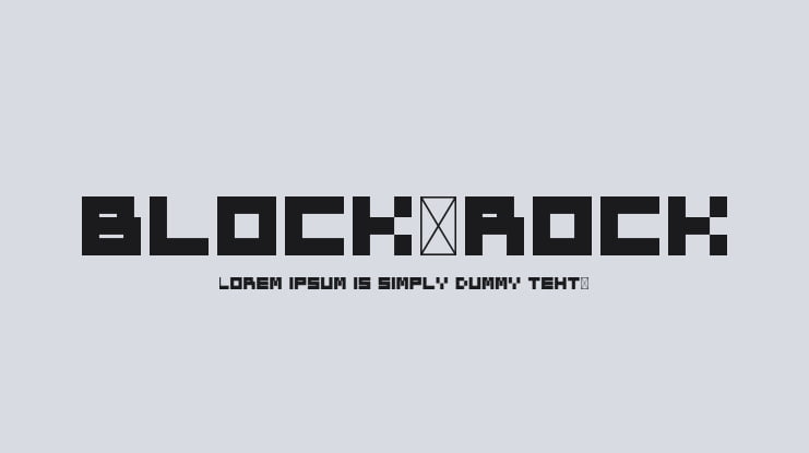 Block-Rock Font