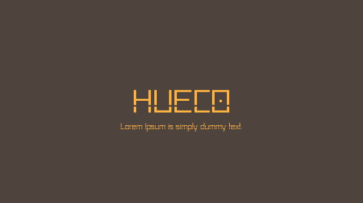 HUECO Font