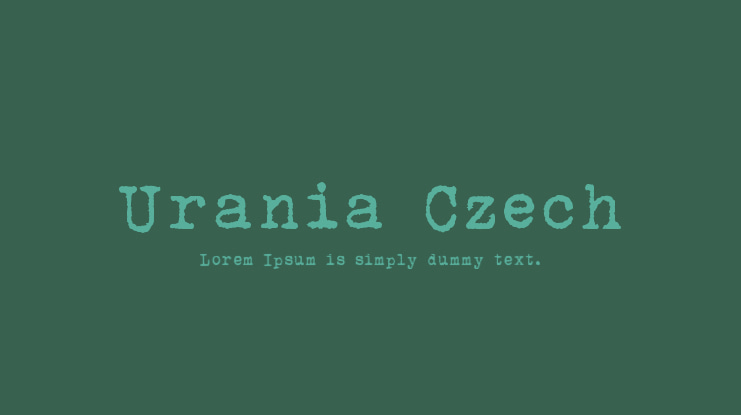 Urania Czech Font