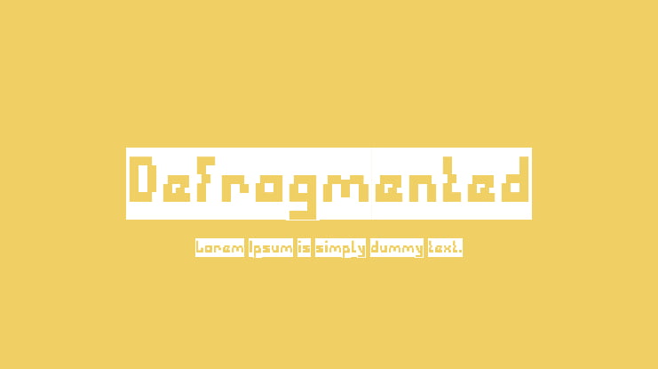 Defragmented Font Family
