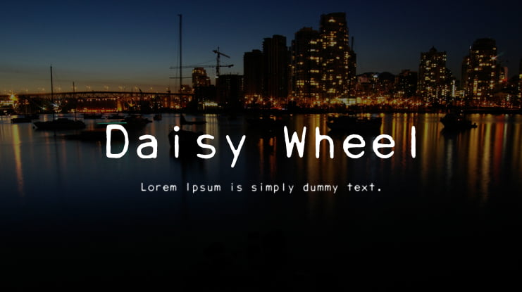Daisy Wheel Font