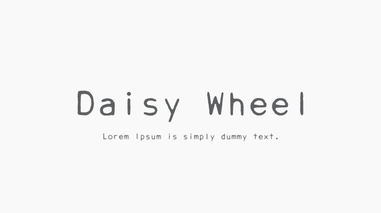 Daisy Wheel Font