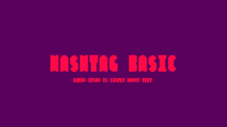 Hashtag Basic Font