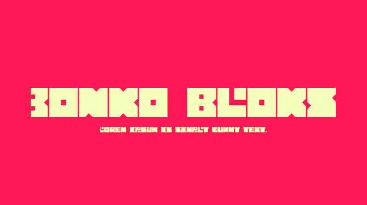 Bonko Bloks Font
