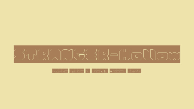 STRANGER-Hollow Font Family