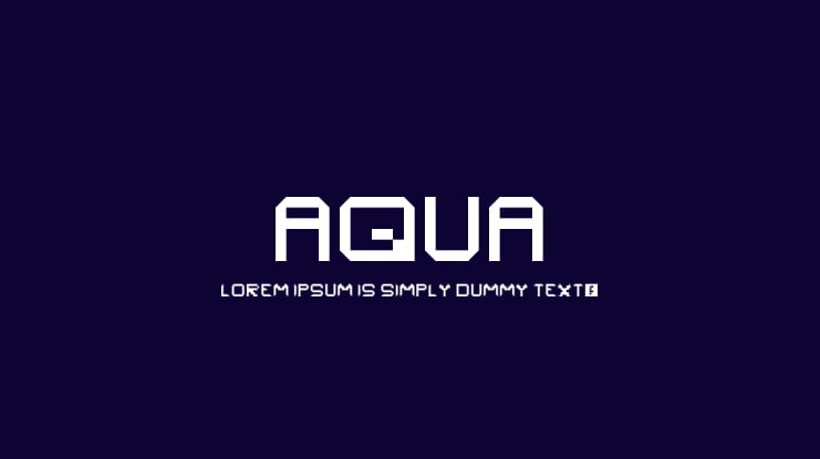 Aqua Font