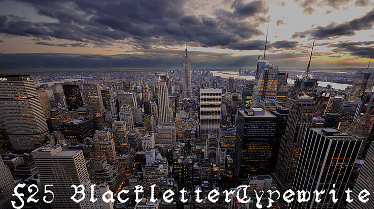 F25 Blackletter Typewriter Font Family