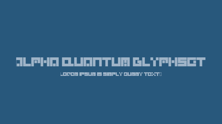 Alpha Quantum Glyphset Font