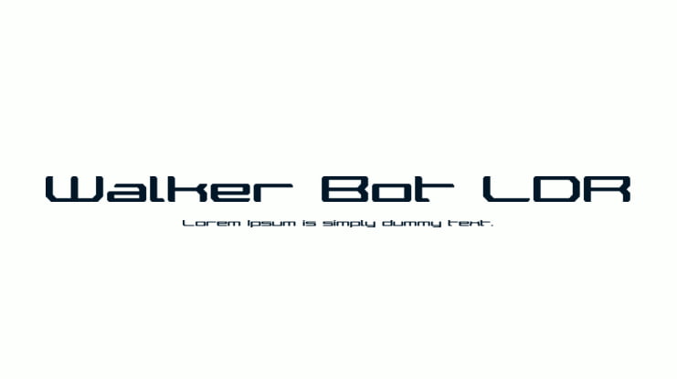 Walker Bot LDR Font