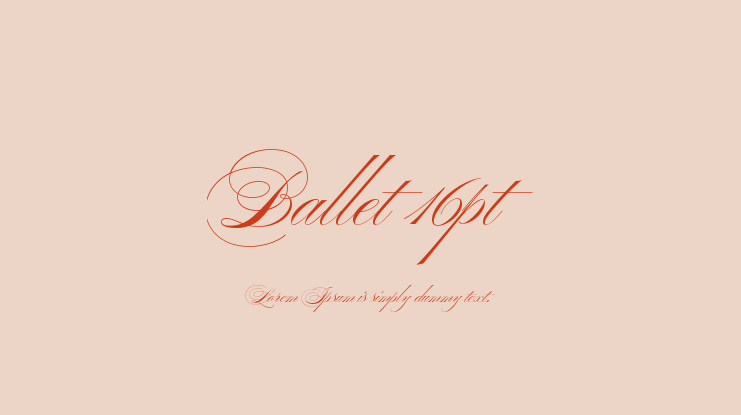 Ballet 16pt Font Family