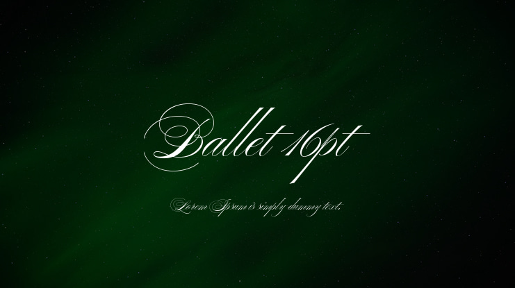 Ballet 16pt Font Family