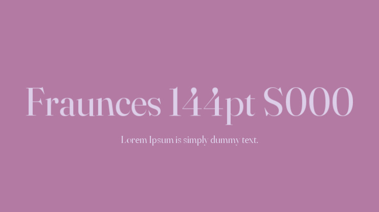 Fraunces 144pt S000 Font Family