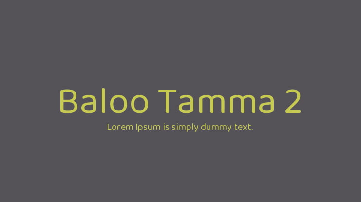 Baloo Tamma 2 Font Family