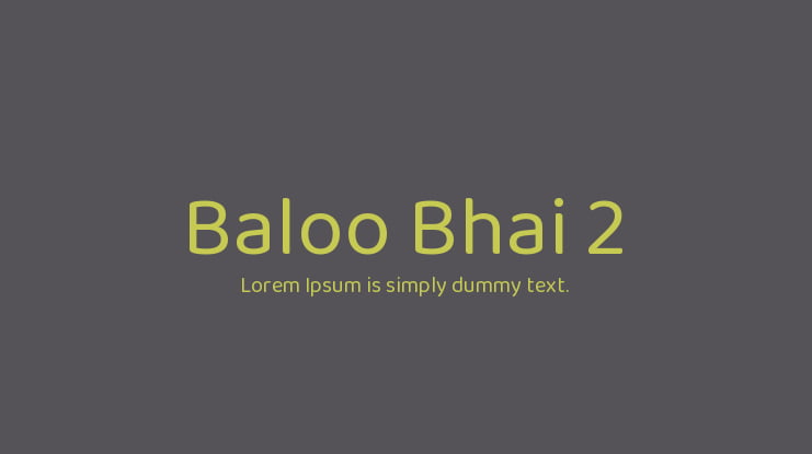 Baloo Bhai 2 Font Family