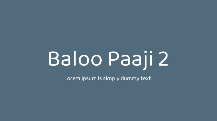 Baloo Paaji 2 Font Family