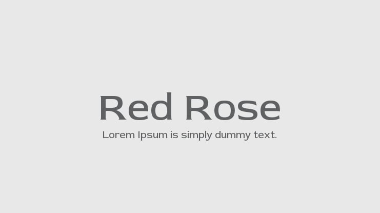 Red Rose Font Family