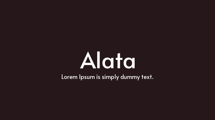 Alata Font