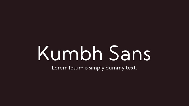 Kumbh Sans Font Family