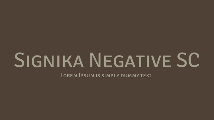 Signika Negative SC Font Family