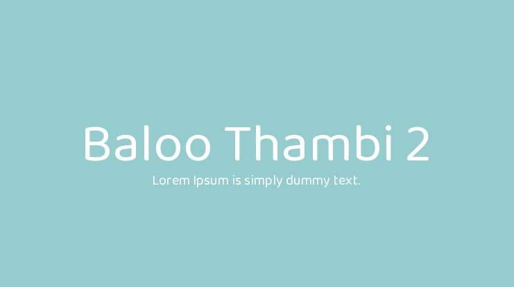 Baloo Thambi 2 Font Family
