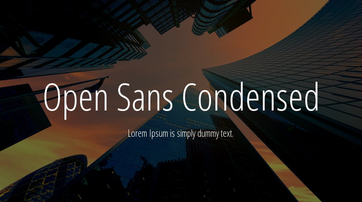 Open Sans Condensed Font Family