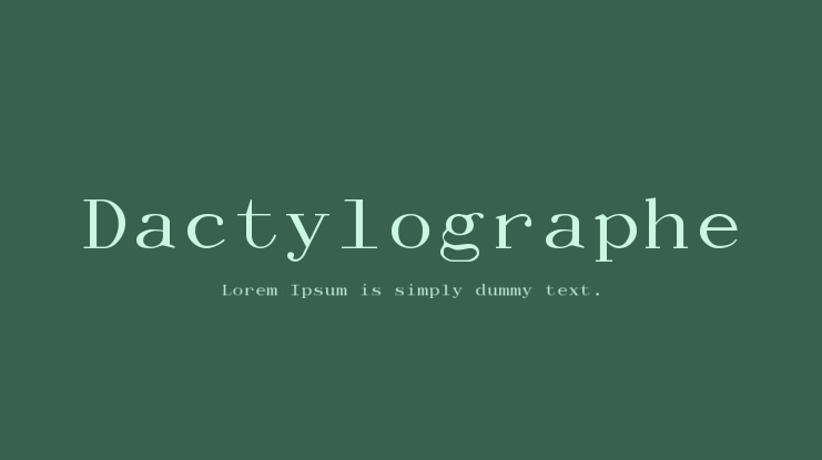 Dactylographe Font