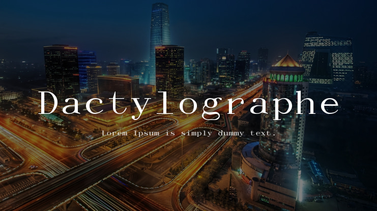 Dactylographe Font