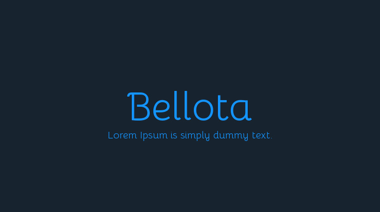 Bellota Font Family