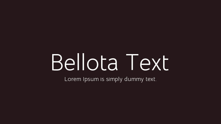 Bellota Text Font Family
