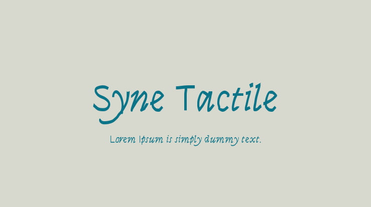 Syne Tactile Font
