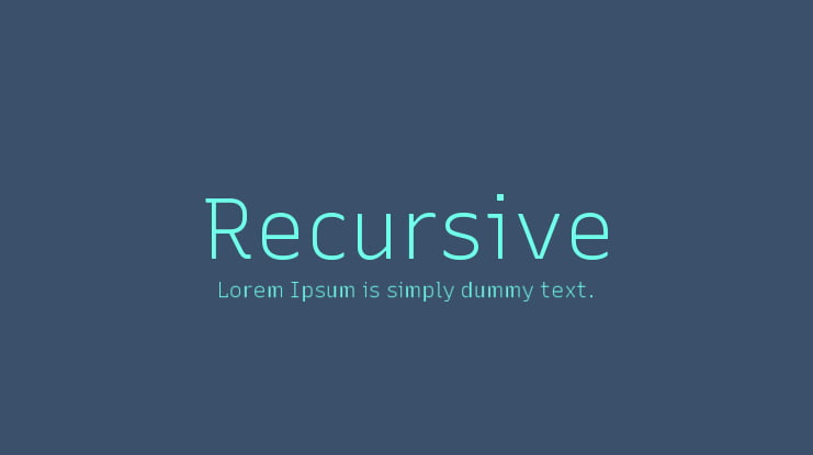 Recursive Font Family