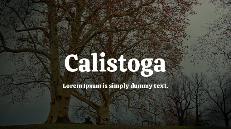 Calistoga Font Family