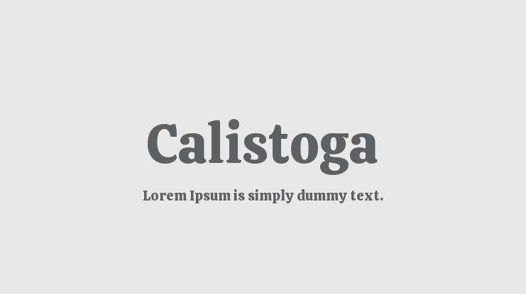 Calistoga Font Family