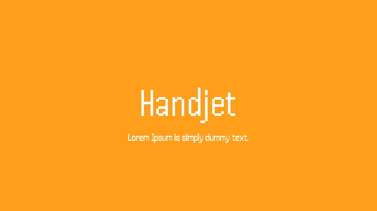 Handjet Font Family