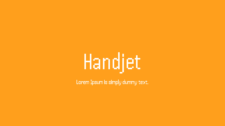 Handjet Font Family
