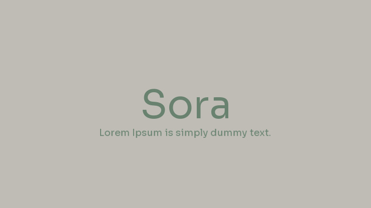 Sora Font Family