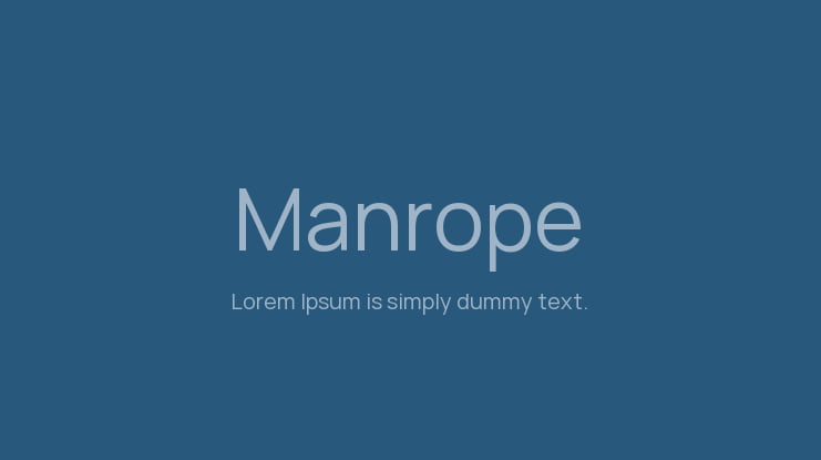 Manrope Font Family