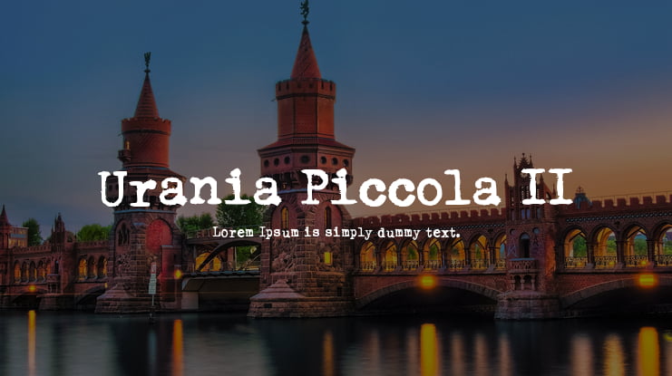 Urania Piccola II Font