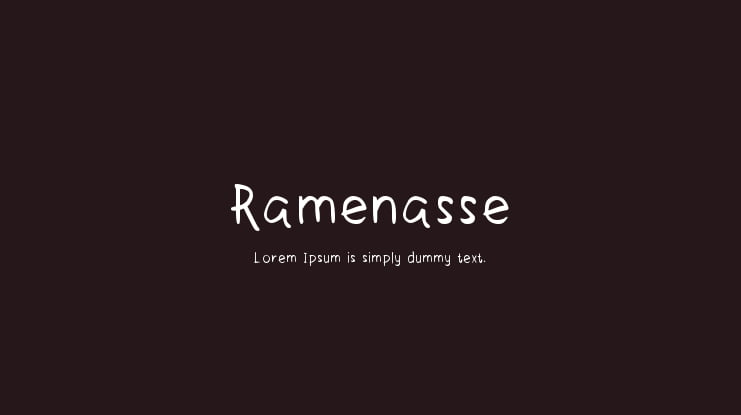 Ramenasse Font