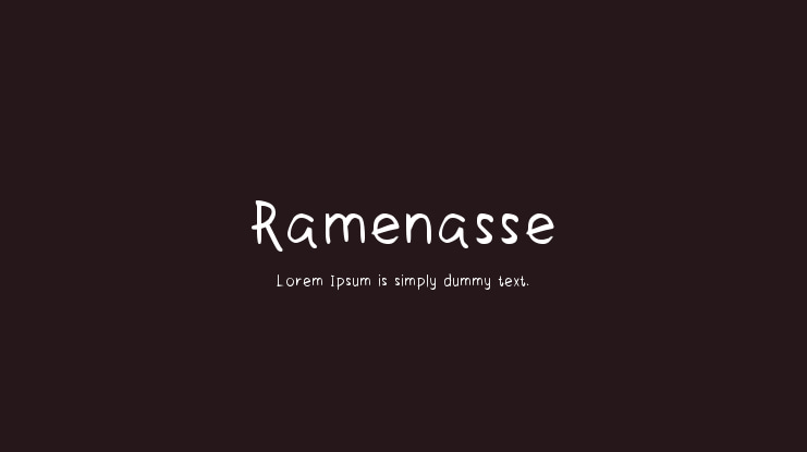 Ramenasse Font