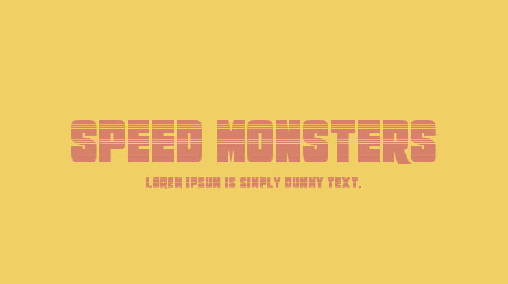 Speed Monsters Font