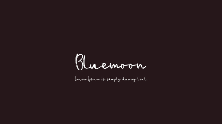 Bluemoon Font