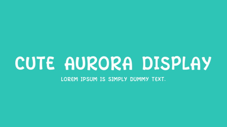 Cute Aurora Display Font