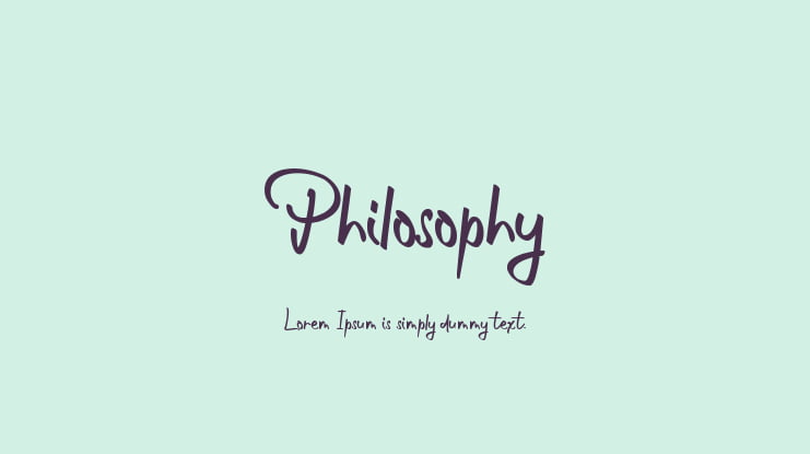 Philosophy Font