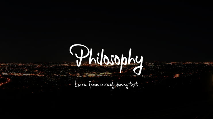 Philosophy Font
