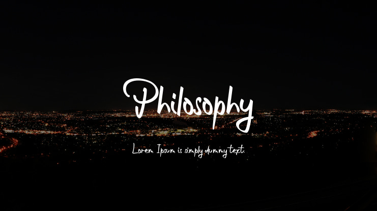 Philosophy Font