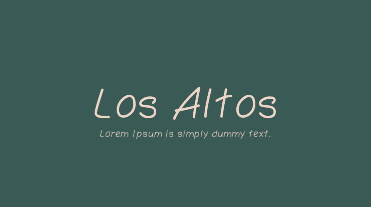 Los Altos Font